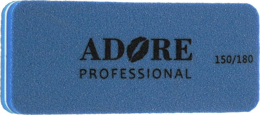Баф для ногтей 150/180, прямоугольный, синий - Adore Professional — фото N1