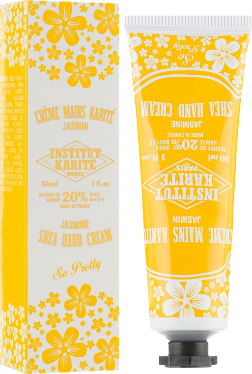 Крем для рук - Institut Karite Shea Hand Cream So Pretty Jasmine — фото N1