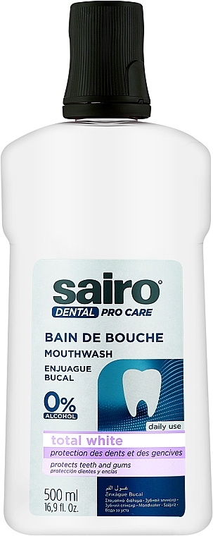 Ополаскиватель для полости рта с эффектом отбеливания - Sairo Total White Mouthwash