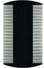 Парфумерія, косметика Гребінь із тонкими зубчиками, двосторонній 9.5 см, Pe-139, чорний - Disna