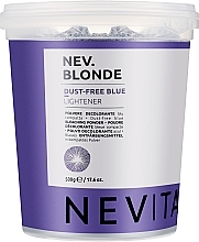 Синий осветляющий порошок без пыли, 6 тонов - Nevitaly NEW Blonde Dust Free Blue Lightener — фото N1