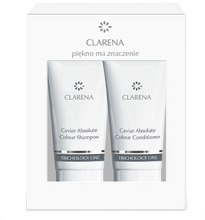 Духи, Парфюмерия, косметика УЦЕНКА Дорожный мини-набор - Clarena Trichology Line Caviar Absolute Colour Mini Set (shm/30ml + cond/30ml) *