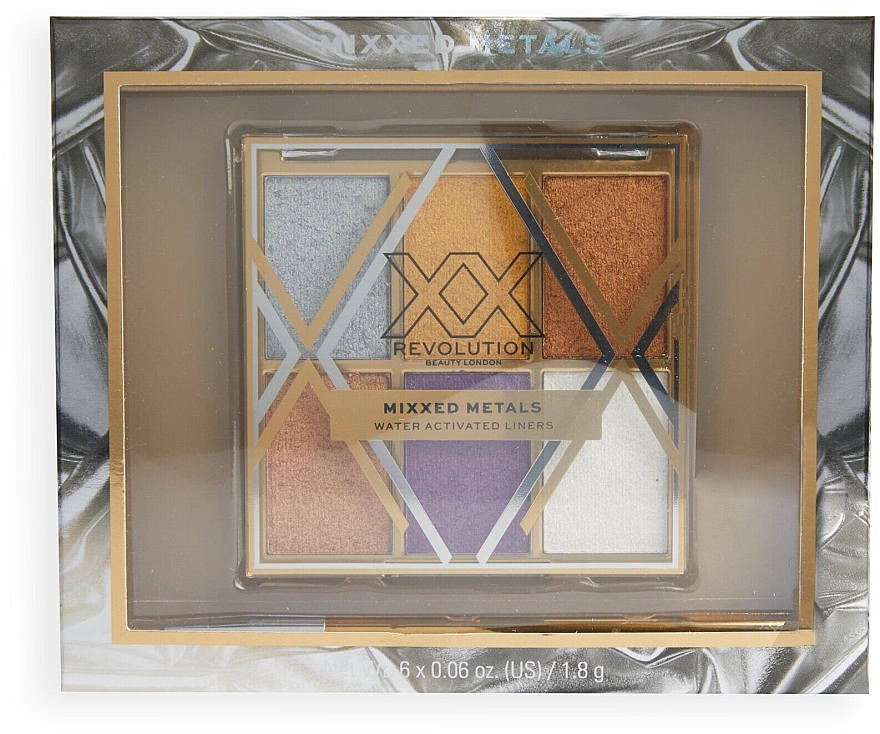 Палетка для макияжа - XX Revolution Mixxed Metals Water Liner Palette — фото N4