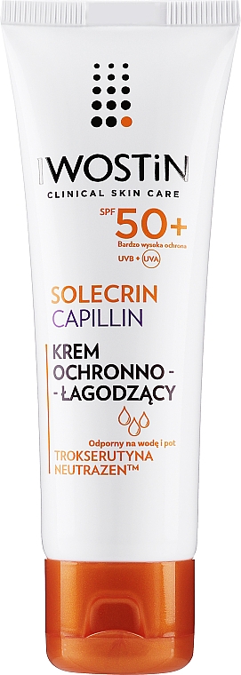 Солнцезащитный крем SPF 50 - Iwostin Solecrin Capillin Cream SPF 50 — фото N1