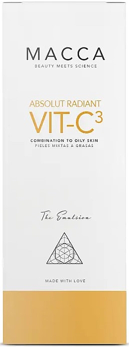 Осветляющая эмульсия для лица для комбинированной и жирной кожи - Macca Absolut Radiant Vit-C Emulsion Combination To Oily Skin — фото N2