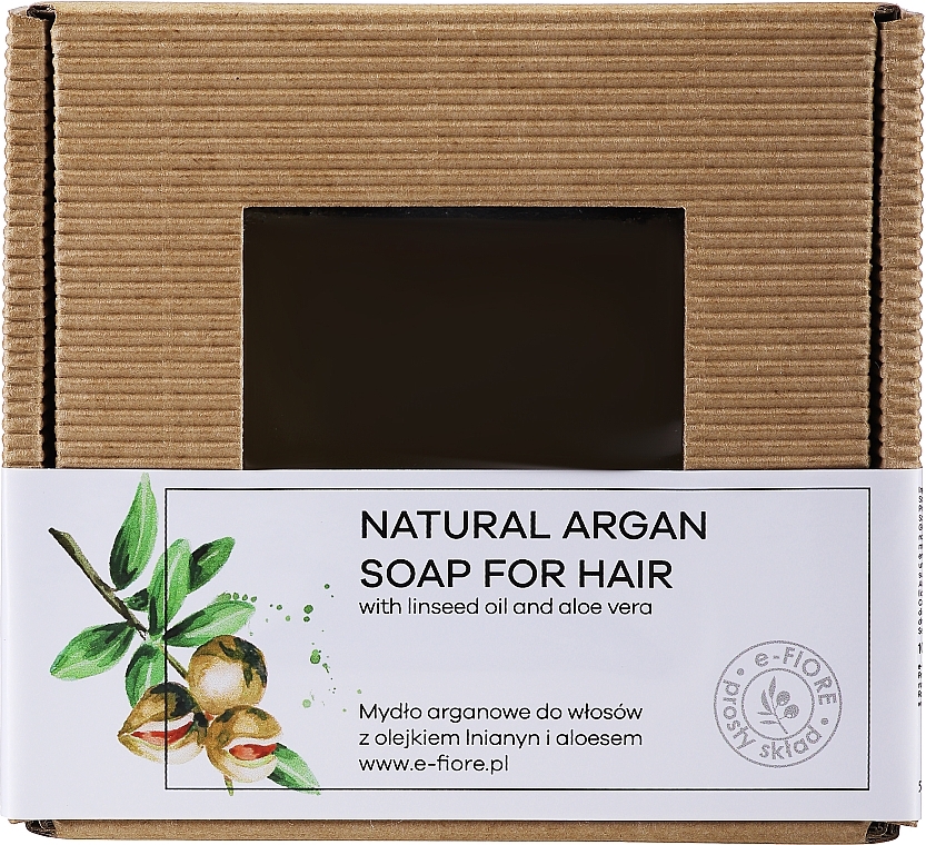 Аргановое мыло для волос с льняным маслом и алоэ вера - E-Fiore Natural Argan Soap For Hair