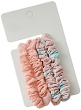 Набір резинок для волосся, 4 шт., GUM115, світло-рожеві, персикові - Ecarla Pin Up — фото N1