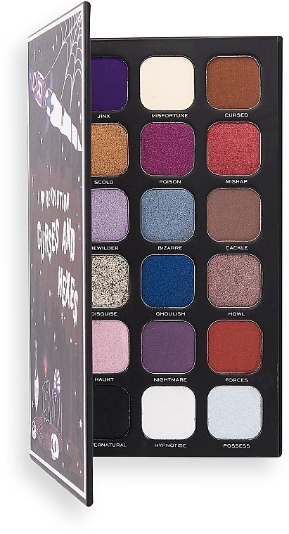 Палетка для макияжа - I Heart Revolution Book Of Spells Eyeshadow Palette Curses And Hexes — фото N2