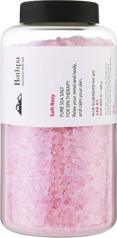 Морская австралийская соль для ванны "Нежная Роза" - Barthpa Australian Bath Salt Soft Rosy — фото N1