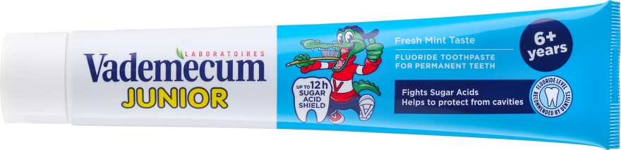 Детская зубная паста со вкусом свежей мяты - Vademecum Junior Spearmint Toothpaste — фото N2