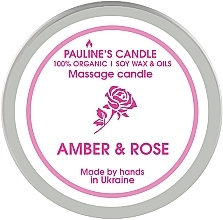 Парфумерія, косметика Масажна свічка "Амбра і троянда" - Pauline's Candle Amber & Rose Manicure & Massage Candle