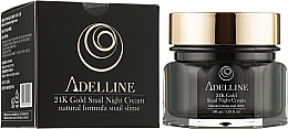 Крем для обличчя нічний, омолоджувальний з муцином равлика й золотом - Adelline 24k Gold Snail Night Cream — фото N2