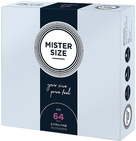 Презервативи латексні, розмір 64, 36 шт. - Mister Size Extra Fine Condoms — фото N2