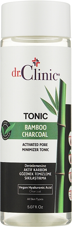 Тонік для обличчя з бамбуковим вугіллям - Dr. Clinic Bamboo Charcoal Activated Pore Minimizer Tonic — фото N1