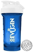 Шейкер, 500 мл, синий с белым - Evogen Crown Pro Shaker Blue White — фото N1