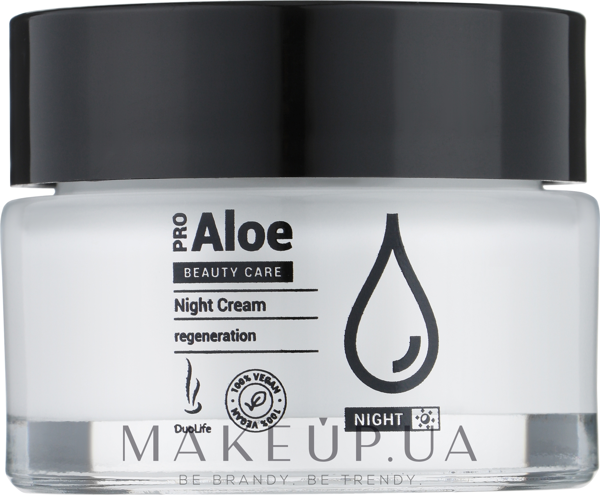 Нічний зволожувальний крем для обличчя з гіалуроновою кислотою - DuoLife Aloes Beauty Care Night Cream — фото 50ml