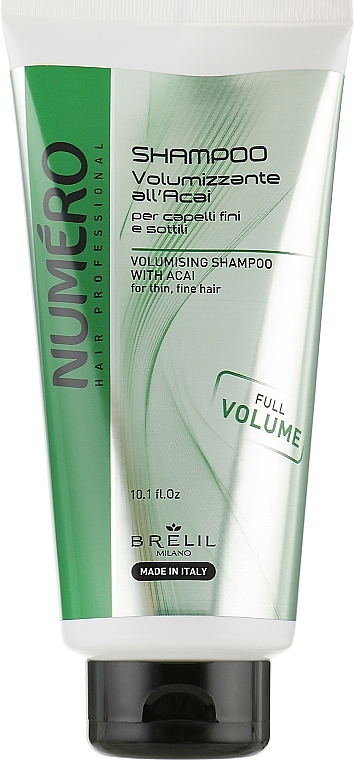 УЦІНКА Шампунь для надання об'єму з екстрактом асаї - Brelil Numero Volumising Shampoo * — фото N1