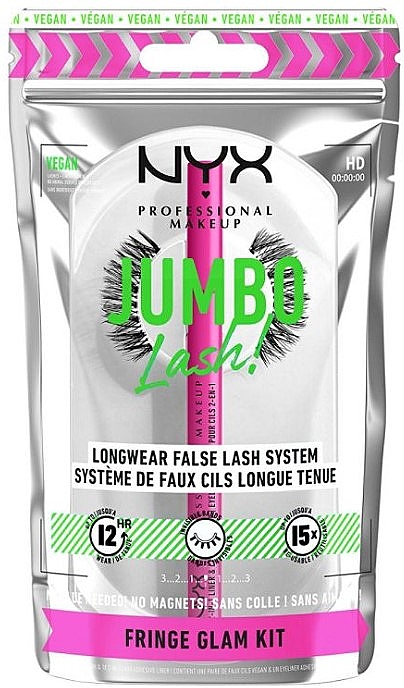 Набор - NYX Professional Makeup Jumbo Lash! Longwear False Lash System (lashes/2pcs + liner/1ml) — фото N1