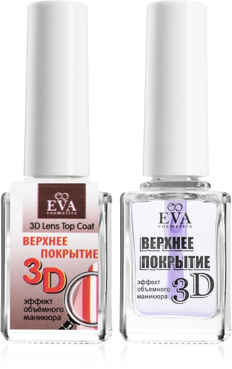 Верхнее покрытие с 3D эффектом - Eva Cosmetics 3D Lens Top Coat