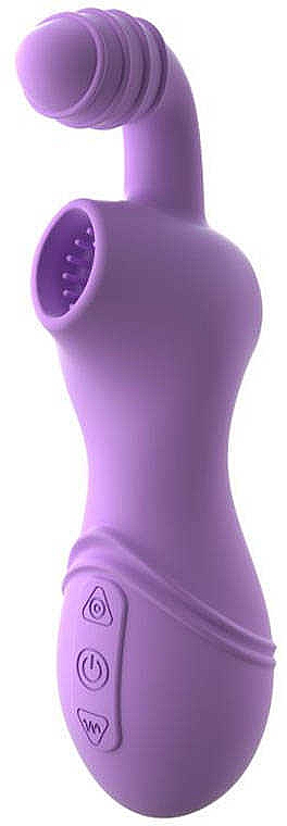 Вибратор для точки G с вакуумной стимуляцией, фиолетовый - PipeDream Tease n' Please-Her — фото N2