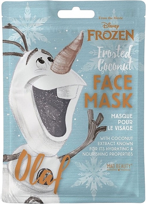 Маска для лица - Disney Mad Beauty Frozen Frosted Coconut Olaf — фото N1