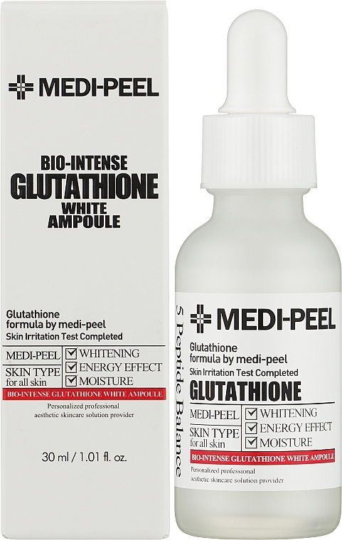Осветляющая ампульная сыворотка с глутатионом - Medi Peel Bio-Intense Gluthione 600 White Ampoule — фото N2