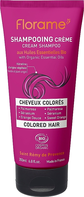 Крем-шампунь для окрашенных волос - Florame Colored Hair Cream Shampoo — фото N1