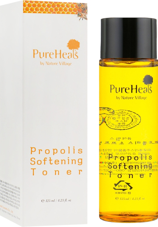 Тонік з екстрактом прополісу для чутливої шкіри - PureHeal's Propolis Softening Toner — фото N1