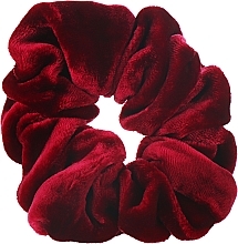 Бархатная резинка для волос, красная из натурального шелка - ScrunchyUA — фото N1