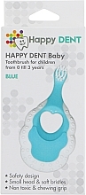 Духи, Парфюмерия, косметика Зубная щетка для детей от 0 до 3 лет, голубая - Happy Dent Baby