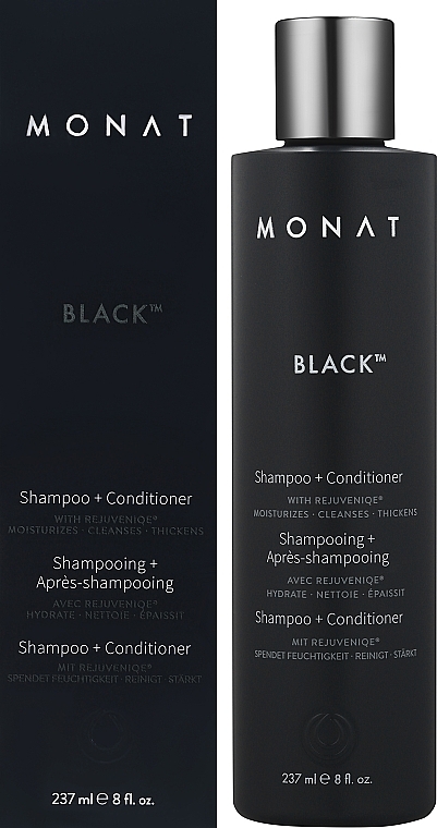 Шампунь-кондиціонер для чоловіків - Monat Black 2-In-1 Shampoo + Conditioner — фото N2