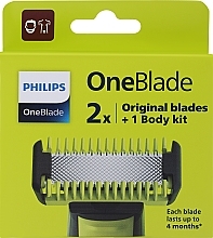 Парфумерія, косметика Змінні леза - Philips OneBlade Face + Body QP620/50