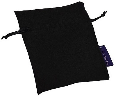 Мешочек, черный, размер 14x10 см - Fairygasm Satin Bags — фото N1