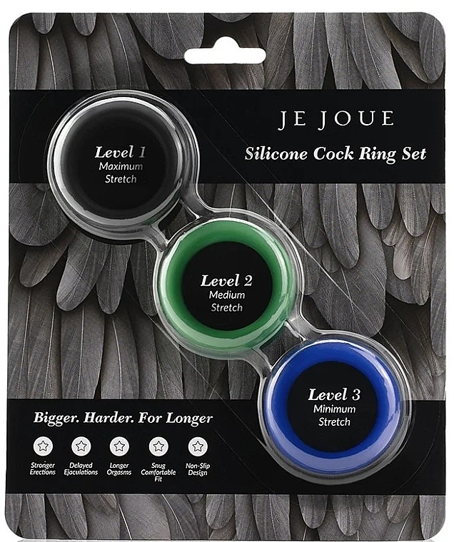 Эрекционное кольцо, 3 шт - Je Joue Silicone Cock Ring Set — фото N1