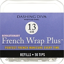 Духи, Парфюмерия, косметика Типсы узкие "Френч Смайл+" - Dashing Diva French Wrap Plus White 50 Tips (Size-13)