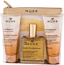 Духи, Парфюмерия, косметика Набор - Nuxe Trousse Travel with Nuxe Prodigieuse Collection (oil/100ml + lot/100ml + oil/100ml)