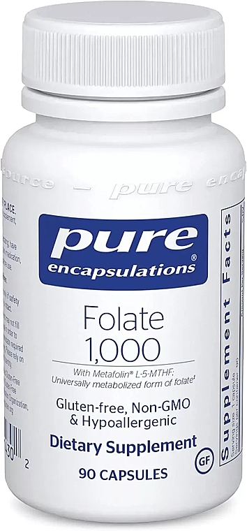 Диетическая добавка "Фолат 1000", капсулы - Pure Encapsulations Folate 1000 — фото N1