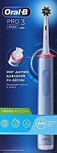 Парфумерія, косметика Електрична зубна щітка, блакитна - Oral-B Pro 3 3000 Blue