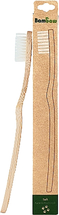 Бамбуковая зубная щетка, мягкая - Bambaw Bamboo Toothbrush — фото N2