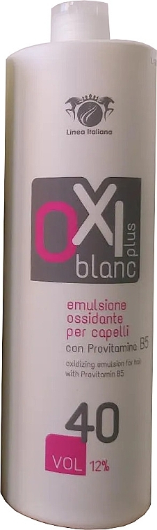 Окислювальна емульсія з провітаміном В5 - Linea Italiana OXI Blanc Plus 40 vol. (12%) Oxidizing Emulsion — фото N1
