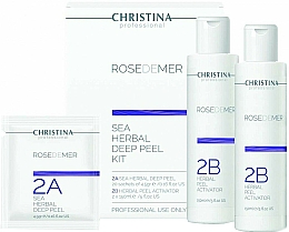 Духи, Парфюмерия, косметика Набор - Christina Rose De Mer Sea Herbal Deep Peel Kit (Step 2A+2B) (peel/20x4.5g + activator/2x150ml)