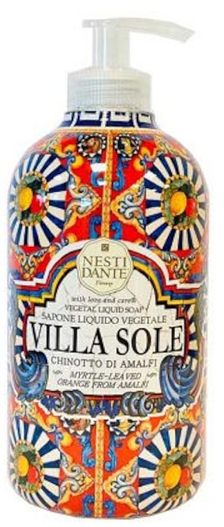 Рідке мило з ароматом лимона та білих квітів - Nesti Dante Villa Sole Vegetal Liquid Soap — фото N1