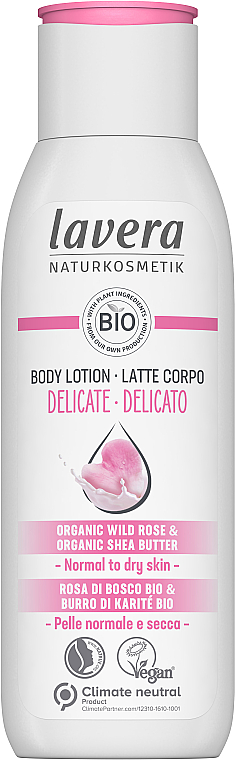 Лосьон для тела - Lavera Delicate Body Lotion With Organic Wild Rose & Organic Shea Butter — фото N1
