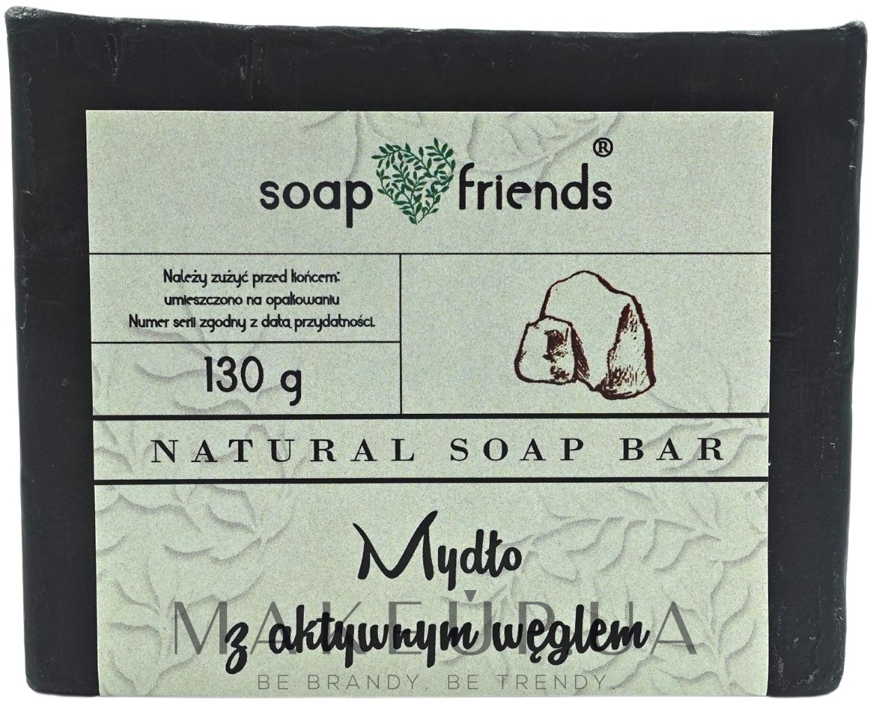 Глицериновое мыло для лица "Активированный уголь" - Soap&Friends — фото 130g