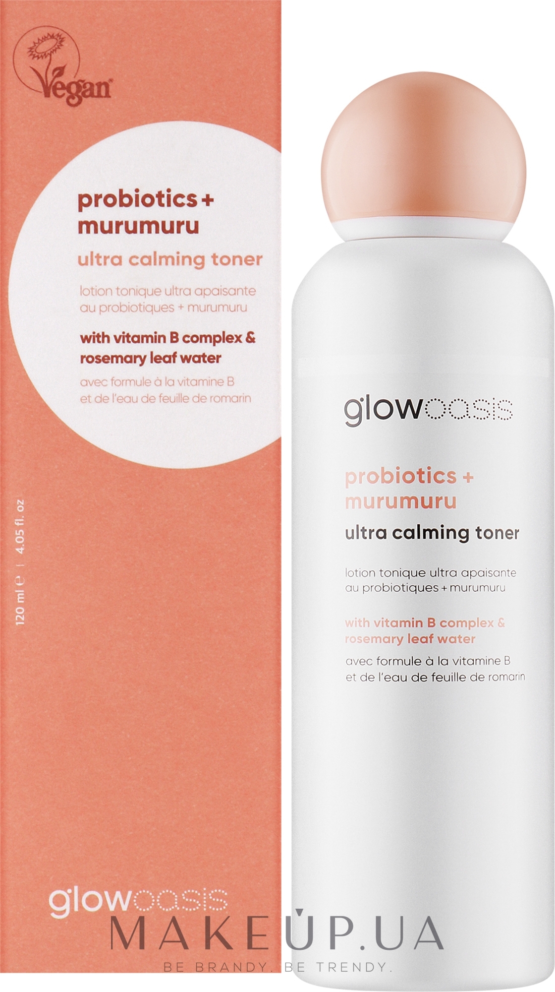 Заспокійливий тонік для обличчя - Glowoasis Probiotics + Murumuru Ultra Calming Facial Toner — фото 120ml