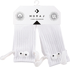 Прикольні шкарпетки з магнітними ручками csl250-402, білі - Moraj — фото N1