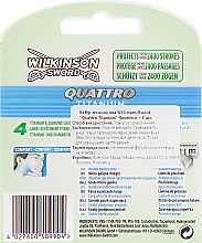Набор сменных лезвий, 8 шт - Wilkinson Sword Quattro Titanium Sensitive — фото N2