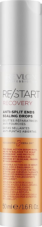 Сыворотка для восстановления волос - Revlon Professional Restart Recovery Restorative Anti-Split Ends Sealing Drops — фото N1
