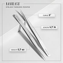 Пинцет для накладных ресниц - Nanolash Eyelash Tweezers Pointed — фото N4