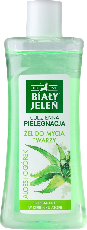 Гіпоалергенний гель для обличчя, з екстрактами алое і огірка - Bialy Jelen Hypoallergenic cleanser Aloe And Cucumber — фото N1